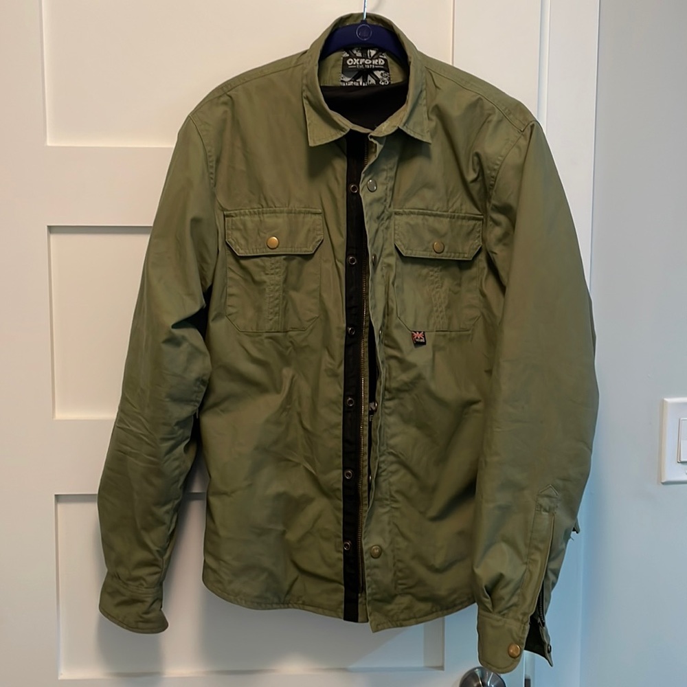 Oxford Kickback Motorcycle Shirt, Olive
